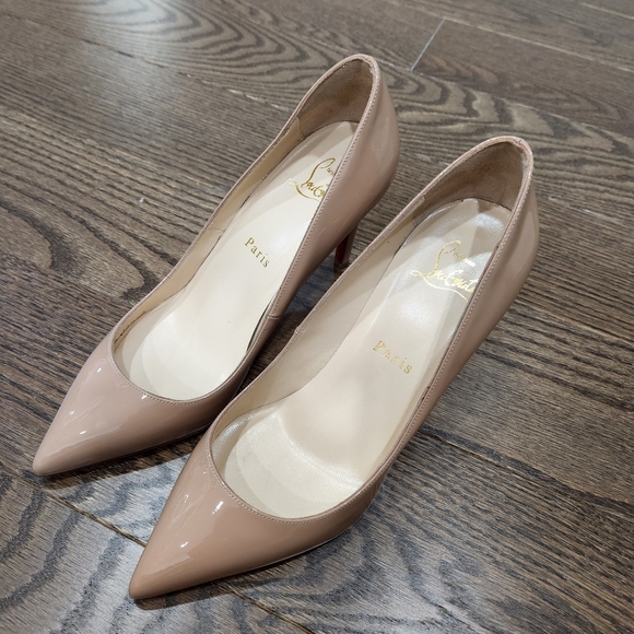 Christian Louboutin Patent Nude Pigalle 85 Pumps Brand New - Picture 3 of 4